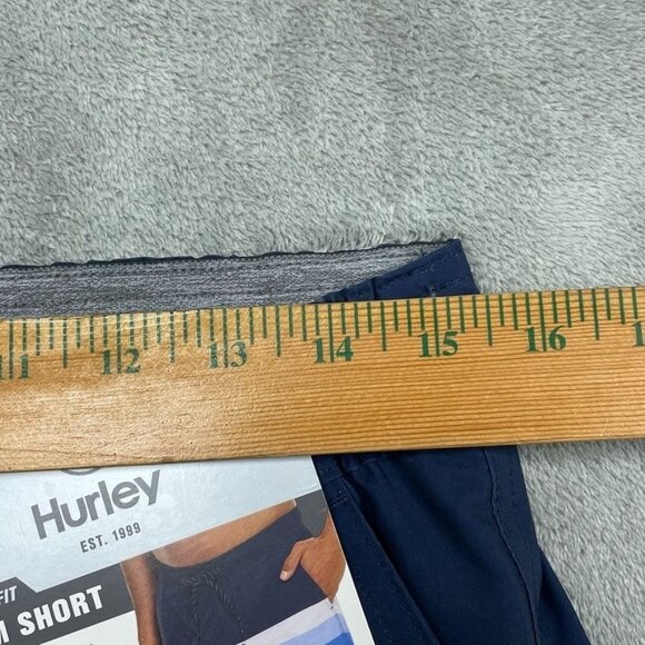 Hurley Mens Reg Fit Swim Shorts Navy/Blue/White Medium UPF50+ a0105 - Picture 3 of 6